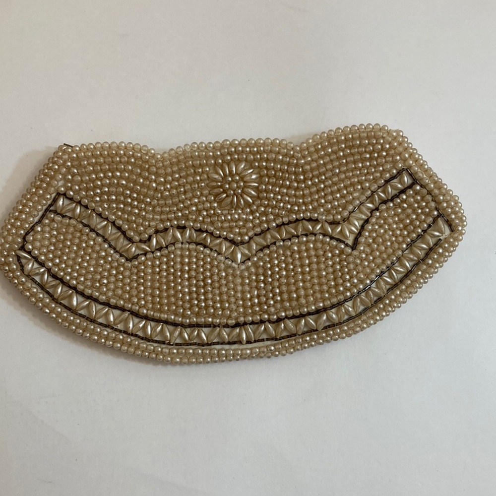 Vintage LaRegale faux pearl beaded clutch Made in Japan